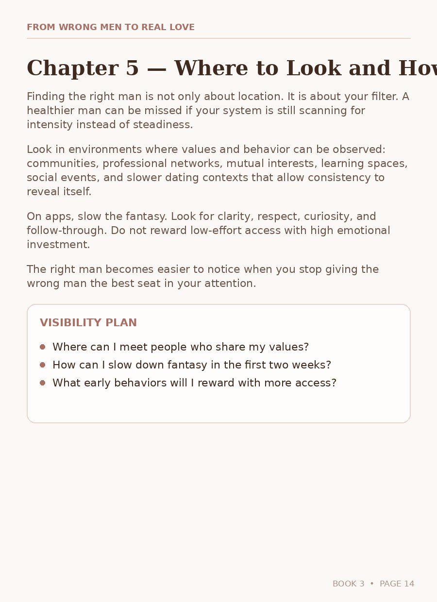 Where to Look and What to Notice excerpt from How to Find and Choose the Right Man